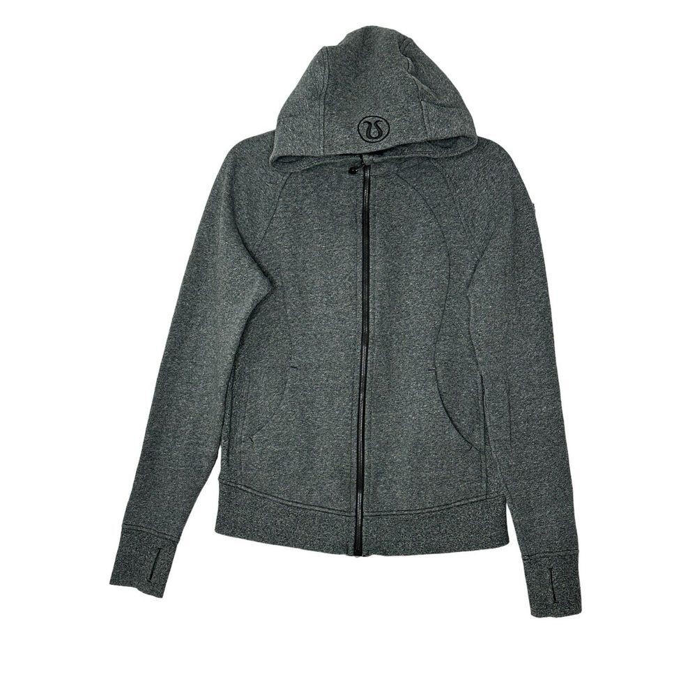 Lululemon Scuba Women's Dark‎ Gray  Zip  Hoodie Size 8